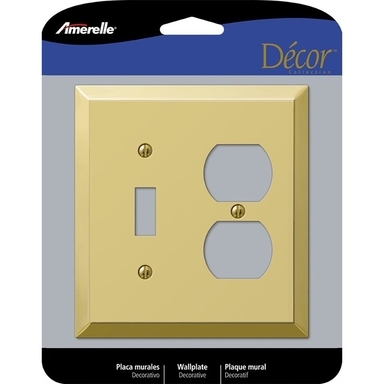 WALLPLATE 1T/1D PB