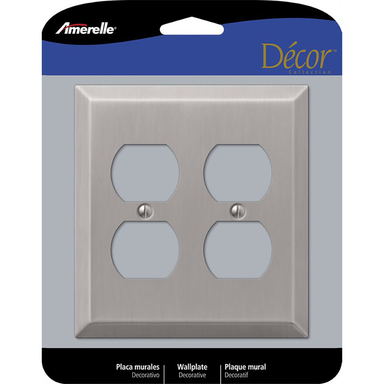 WALLPLATE 2 DUPLX BN