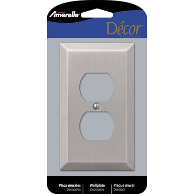 Brushed Nickel Outlet Cover