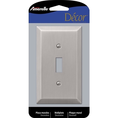 Brushed Nickel 1T Wall Plate