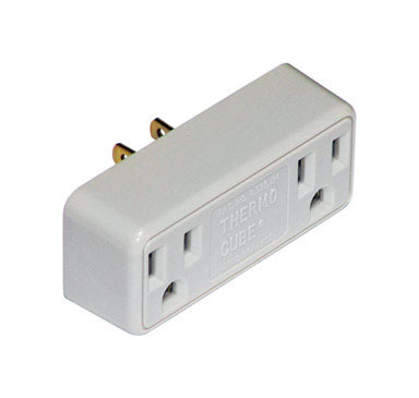 Thermocube Non-Polarized 2 outlets Outlet Converter Surge Protection 1 pk