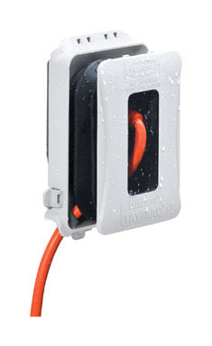 White 1G In Use Outlet Cover