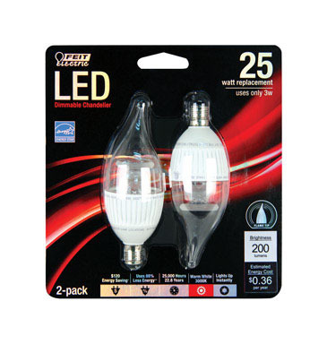 BULB LED CNDL 3W200L 3K