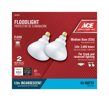 Bulb-rflctr 65br40fl/2pk