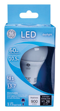 LED GE A19 60W DAYLIGHT