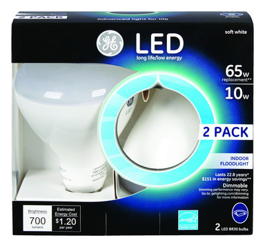 LED GE BR30 65W EQ ST WH