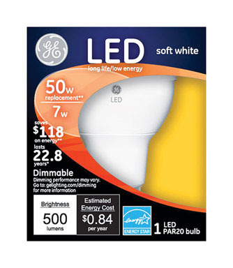 LED GE PAR20 50W EQ S WH