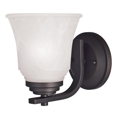 WALL FIXTURE 1LT ORB/WHT