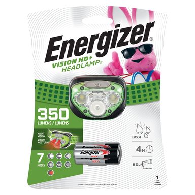 Energizer Vision HD + 250 lm Green LED Headlight AAA Battery