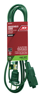 6' 16/2 Extension Cord Green