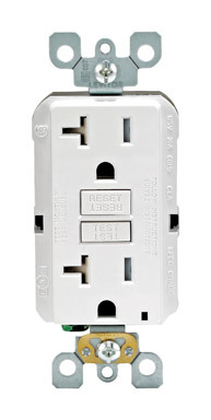 White GFCI ST Receptacle TR 20A