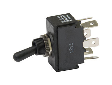 TOGGLE SWITCH DPDT BLK