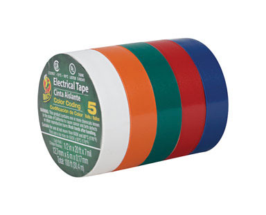 5PK Asst Color Electrical Tape