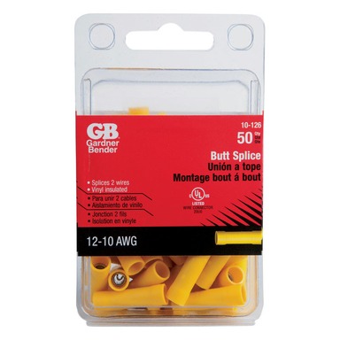 50 Pack, Butt Splice Connector