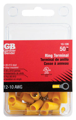 50PK Insulated Ring Terminal
