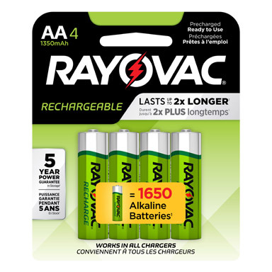 RAYOVAC RECHARG AA4PK