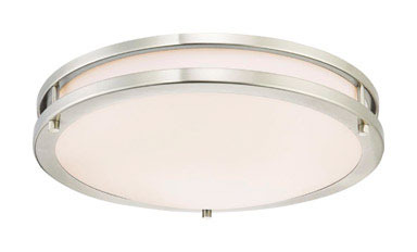 Flush Fixture Led Dim Brsh-nkl