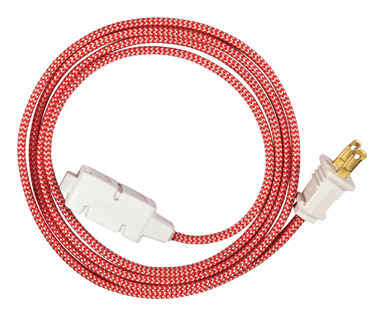 Ext Cord 16/2 3 Out Rd/wh