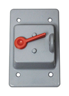 SWITCH COVER GRAY PVC WTHRPRF