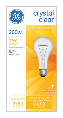 BULB-CLEAR 200A/CL GE