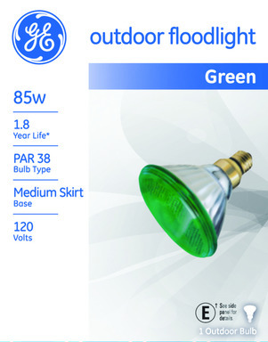 BULB PAR38 GREEN 85W