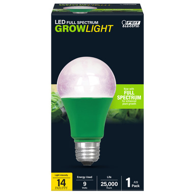 Feit Electric A19 E26 (Medium) LED Grow Light White 60 W 1 pk