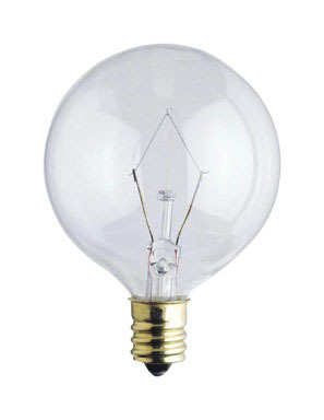 2PK G16.5 Globe Bulb WW 25W
