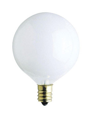 Globe Bulb G16.5 25W White 2PK