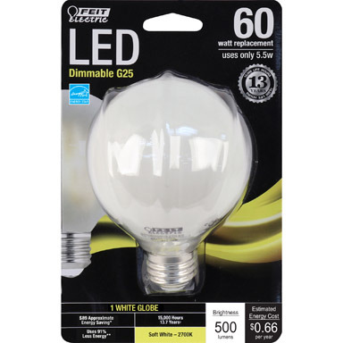 LED FEIT G25 60W EQ SW