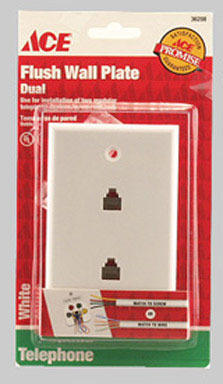 WALLPLATE PHNE DUAL WHT