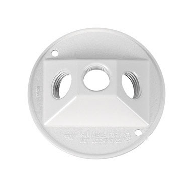 ROUND COVER 3 HOLE WHITE