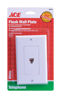 WALLPLATE DECO 1PHNE WHT