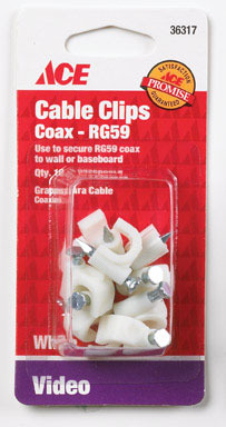 CLIP COAX CABLE RG59 10P