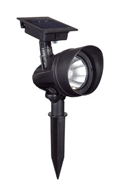 Led Solar Spotlght 15l Blk