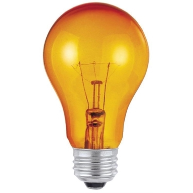 A19 Amber Incandescent Bulb 25W