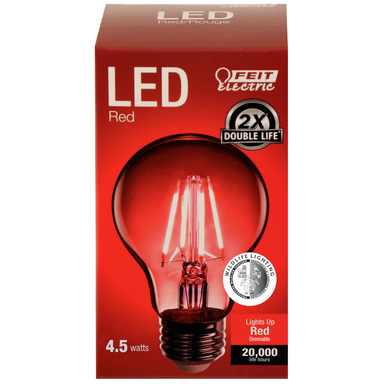 A19 Filament Bulb Red LED 30W