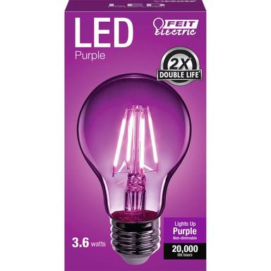 Feit Electric Filament A19 E26 (Medium) LED Bulb Purple 30 W 1 pk
