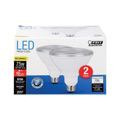 75W FLOOD PAR38 DL 2PK LED