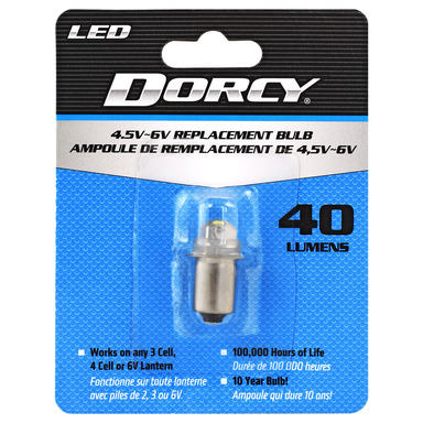 Dorcy LED Flashlight Bulb 6 V Bayonet Base
