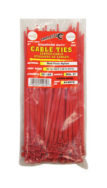 CABLE TIE 8" 50# RED