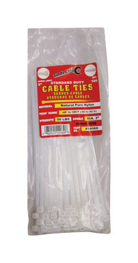 CABLE TIE 8" 50# WHT