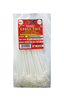 CABLE TIE 8" 50# WHT