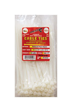 CABLE TIE 7.9" 50# WHT