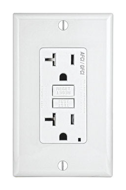 20A WHITE DUAL FUNC OUTLET