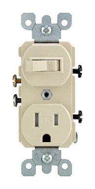 Combination Switch/Outlet Ivory