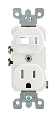 Combination Switch/Outlet White