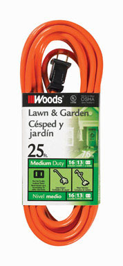 25' 16/2 Orange Extension Cord