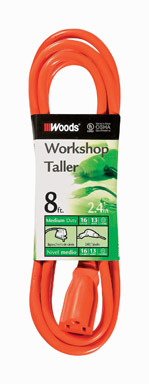 EXTENSION CORD 8'L ORG