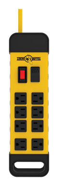 8 POWER STRIP W/USB YELLOW JCKT