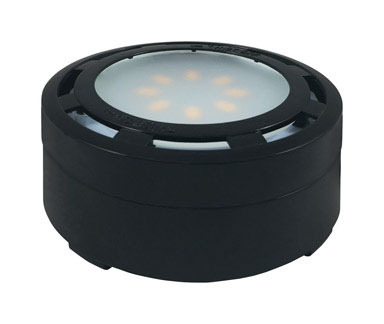 PUCK LIGHT BLK LED 3PK